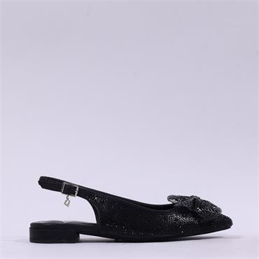 Una Healy Foolish Slingback Bow Tie Pump - Black Sparkle